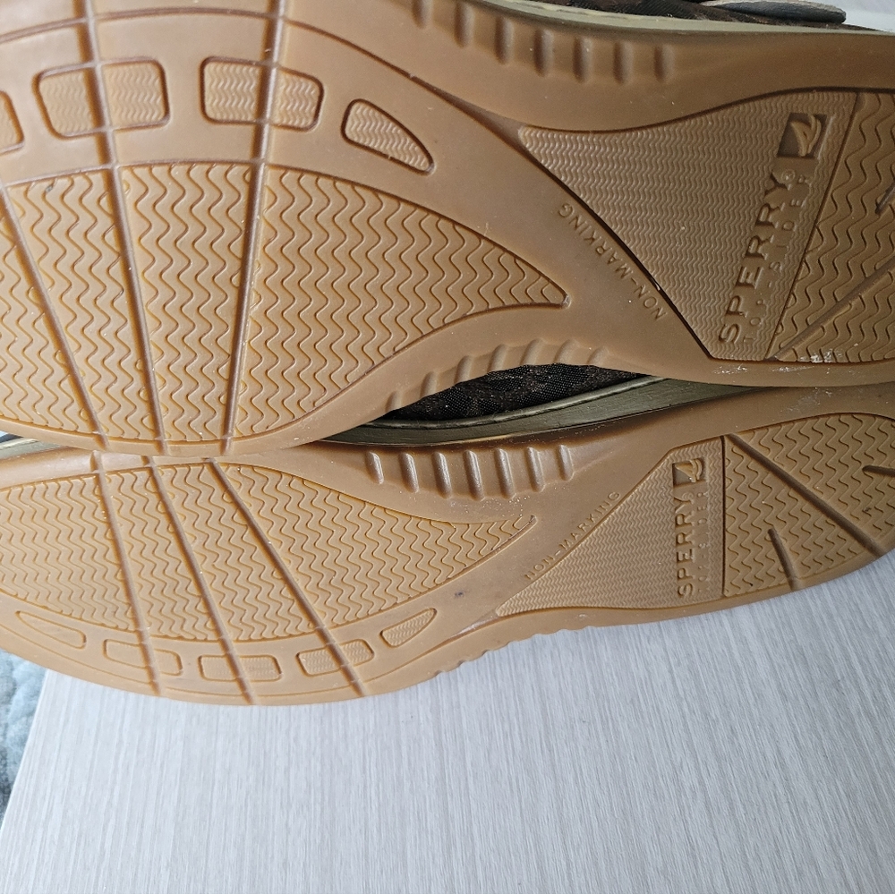 Sperry Women's Blue and Tan Boat Shoes - Picture 5 of 7